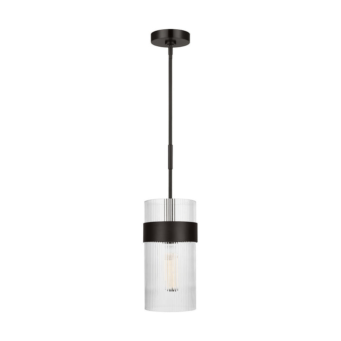 Visual Comfort Studio CP1171AI One Light Pendant, Aged Iron