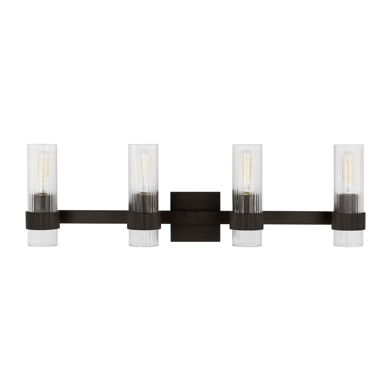 Visual Comfort Studio CV1024AI Four Light Bath Vanity, Aged Iron