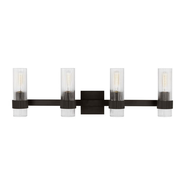 Visual Comfort Studio CV1024AI Four Light Bath Vanity, Aged Iron