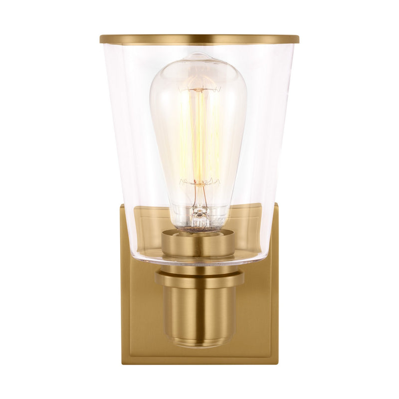 Visual Comfort Studio CV1031BBS One Light Bath Vanity, Burnished Brass