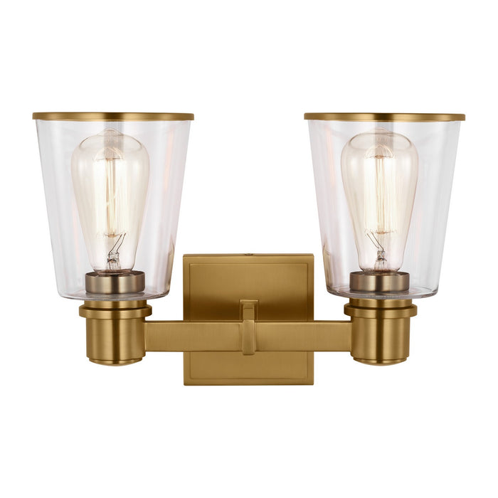 Visual Comfort Studio CV1032BBS Two Light Bath Vanity, Burnished Brass