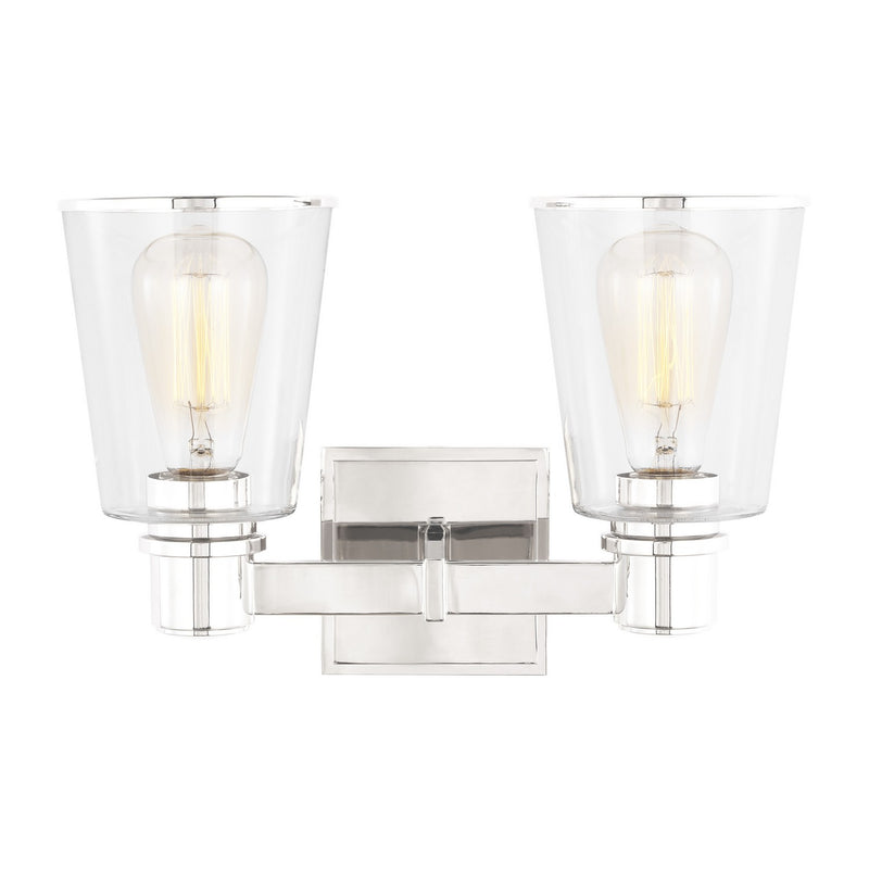 Visual Comfort Studio CV1032PN Two Light Bath Vanity, Polished Nickel