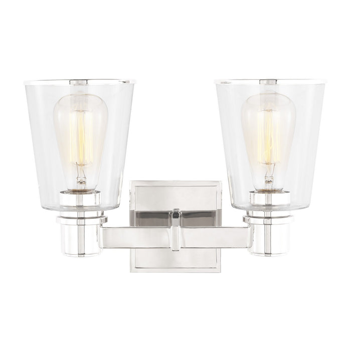 Visual Comfort Studio CV1032PN Two Light Bath Vanity, Polished Nickel