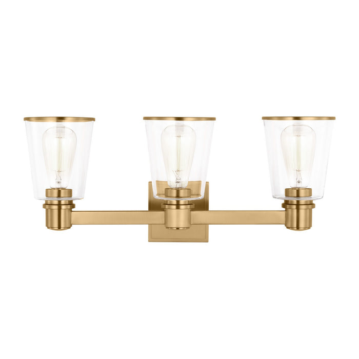 Visual Comfort Studio CV1033BBS Three Light Bath Vanity, Burnished Brass