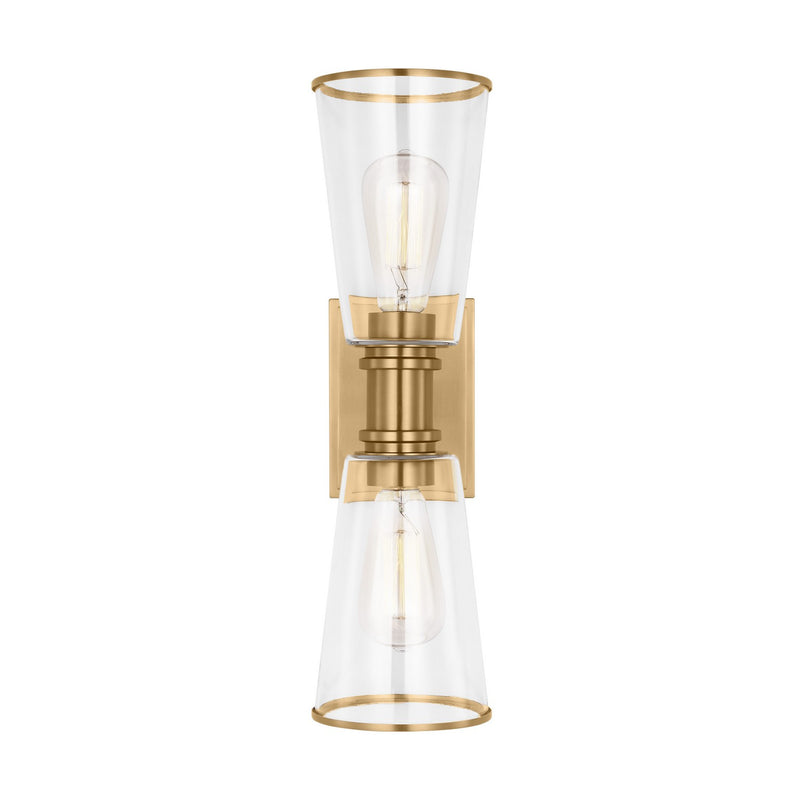 Visual Comfort Studio CV1042BBS Two Light Bath Vanity, Burnished Brass