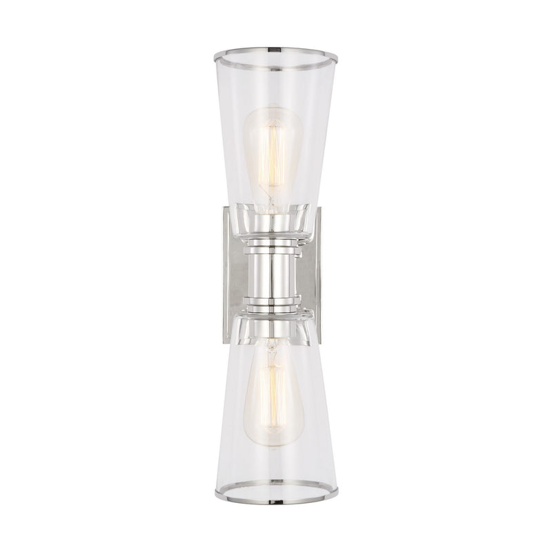 Visual Comfort Studio CV1042PN Two Light Bath Vanity, Polished Nickel