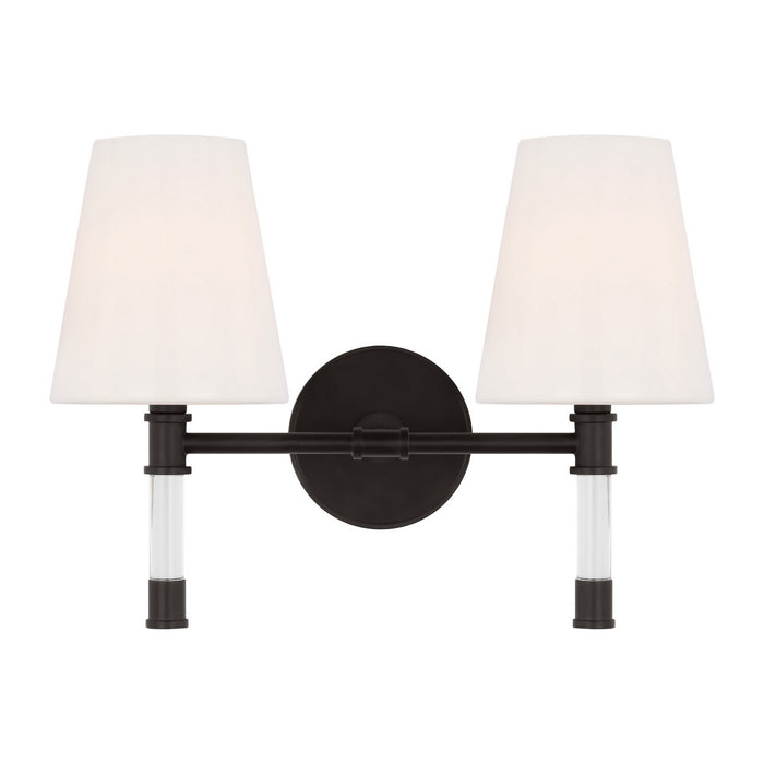 Visual Comfort Studio CV1052AI Two Light Bath Vanity, Aged Iron