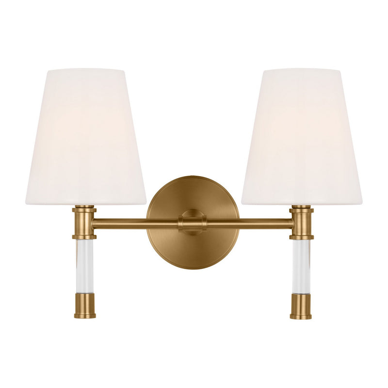 Visual Comfort Studio CV1052BBS Two Light Bath Vanity, Burnished Brass