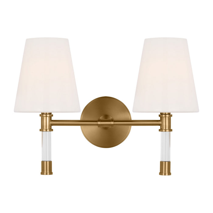 Visual Comfort Studio CV1052BBS Two Light Bath Vanity, Burnished Brass