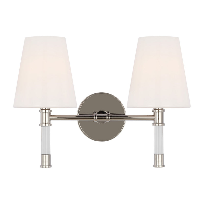 Visual Comfort Studio CV1052PN Two Light Bath Vanity, Polished Nickel