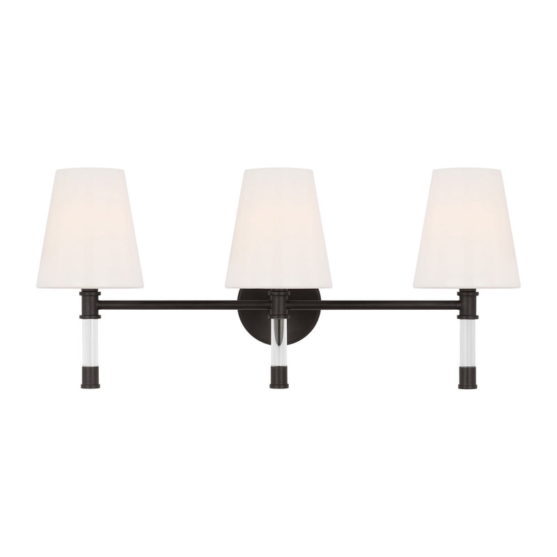 Visual Comfort Studio CV1053AI Three Light Bath Vanity, Aged Iron