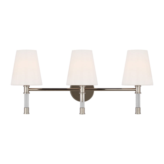 Visual Comfort Studio CV1053PN Three Light Bath Vanity, Polished Nickel