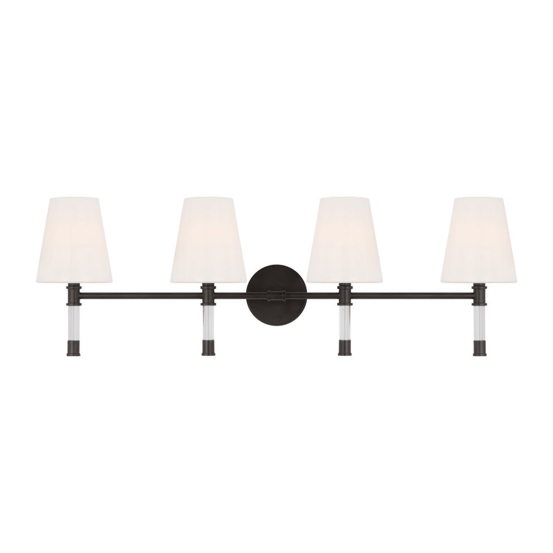 Visual Comfort Studio CV1054AI Four Light Bath Vanity, Aged Iron
