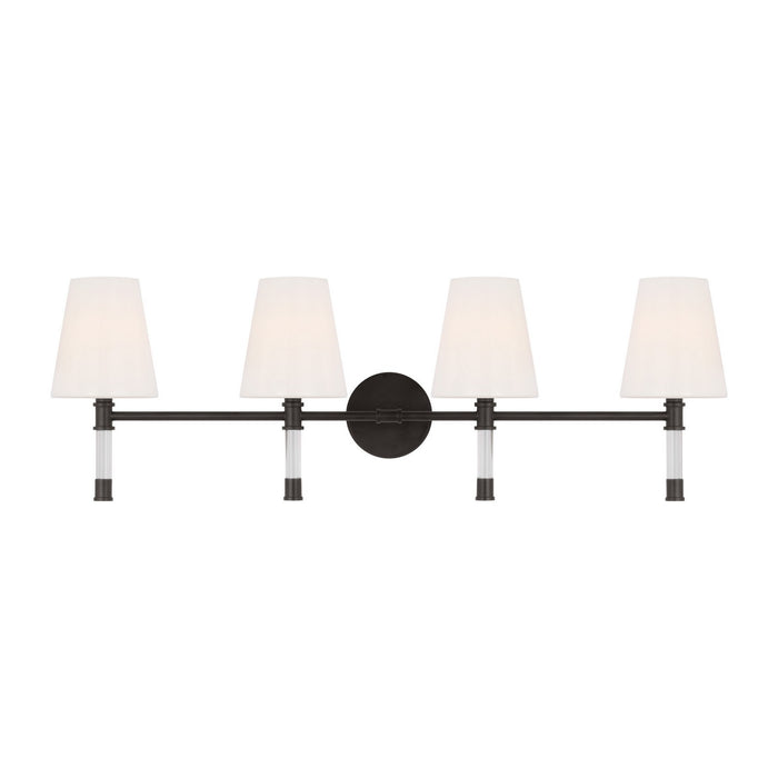 Visual Comfort Studio CV1054AI Four Light Bath Vanity, Aged Iron