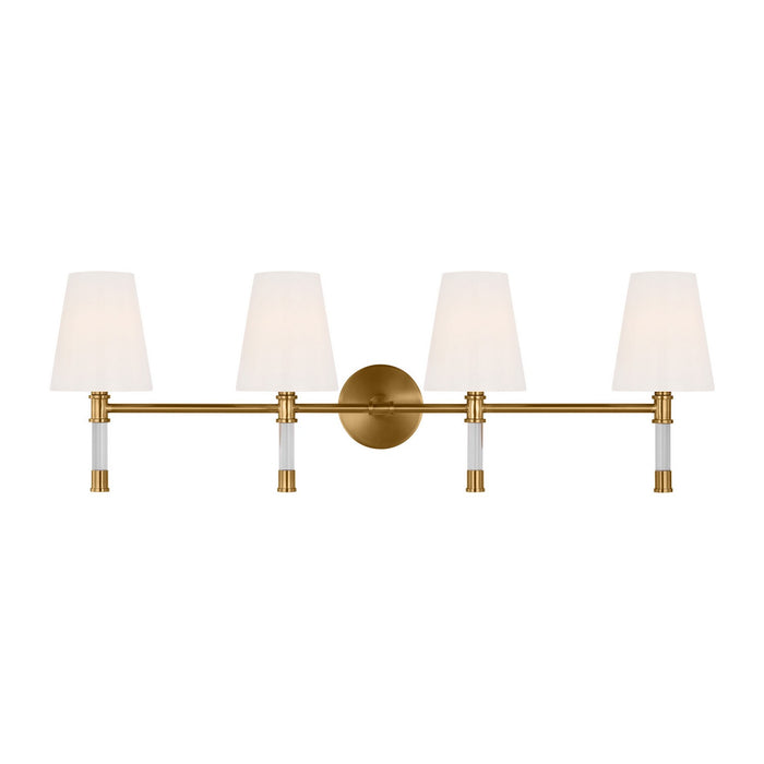 Visual Comfort Studio CV1054BBS Four Light Bath Vanity, Burnished Brass