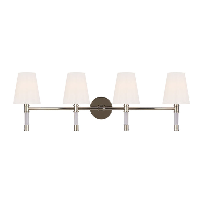 Visual Comfort Studio CV1054PN Four Light Bath Vanity, Polished Nickel