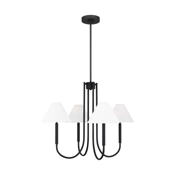 Visual Comfort Studio DJC1024MBK Five Light Chandelier, Midnight Black