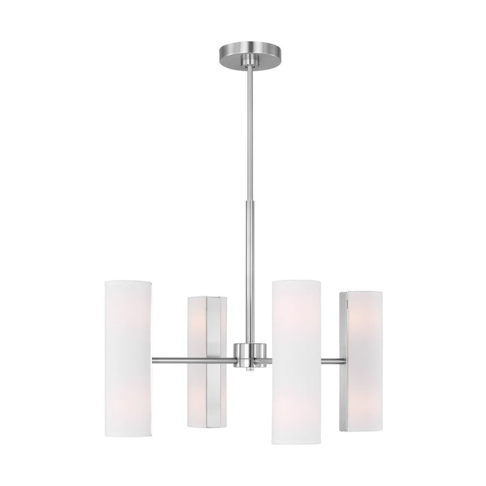Visual Comfort Studio DJC1048BS Eight Light Chandelier, Brushed Steel