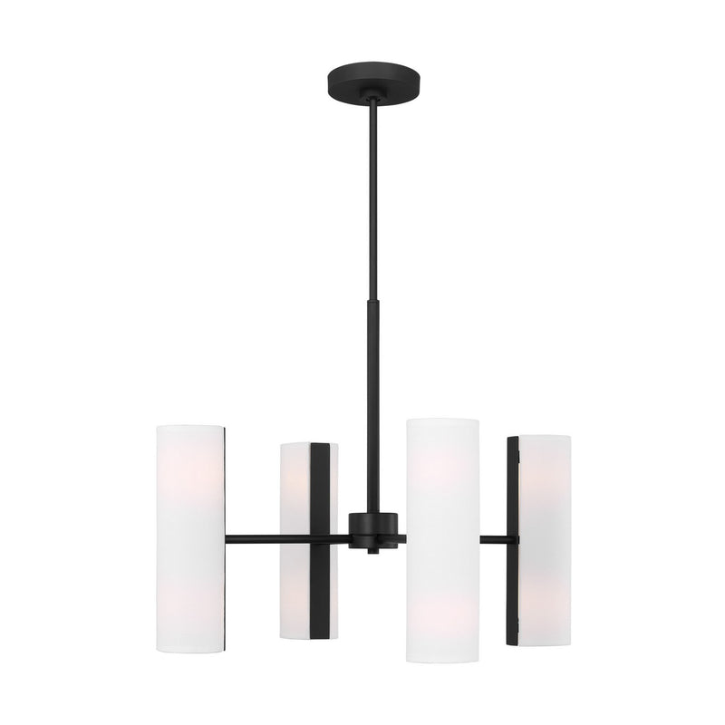 Visual Comfort Studio DJC1048MBK Eight Light Chandelier, Midnight Black