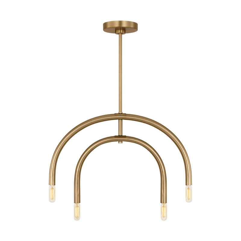 Visual Comfort Studio DJC1114SB Four Light Chandelier, Satin Brass