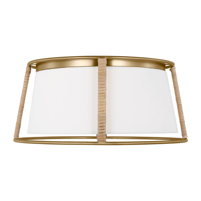 Visual Comfort Studio DJF1002SB Two Light Flush Mount, Satin Brass