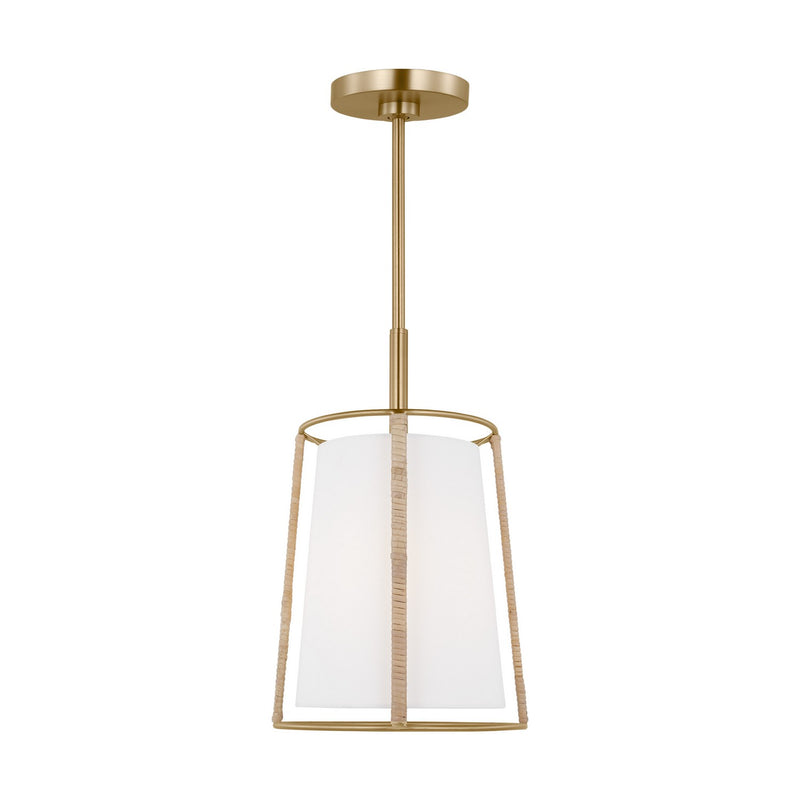Visual Comfort Studio DJP1011SB One Light Pendant, Satin Brass