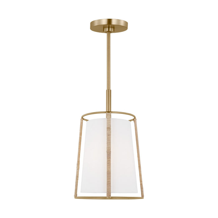 Visual Comfort Studio DJP1011SB One Light Pendant, Satin Brass