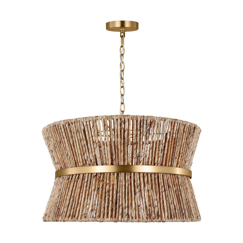 Visual Comfort Studio DJP1063SB Three Light Pendant, Satin Brass