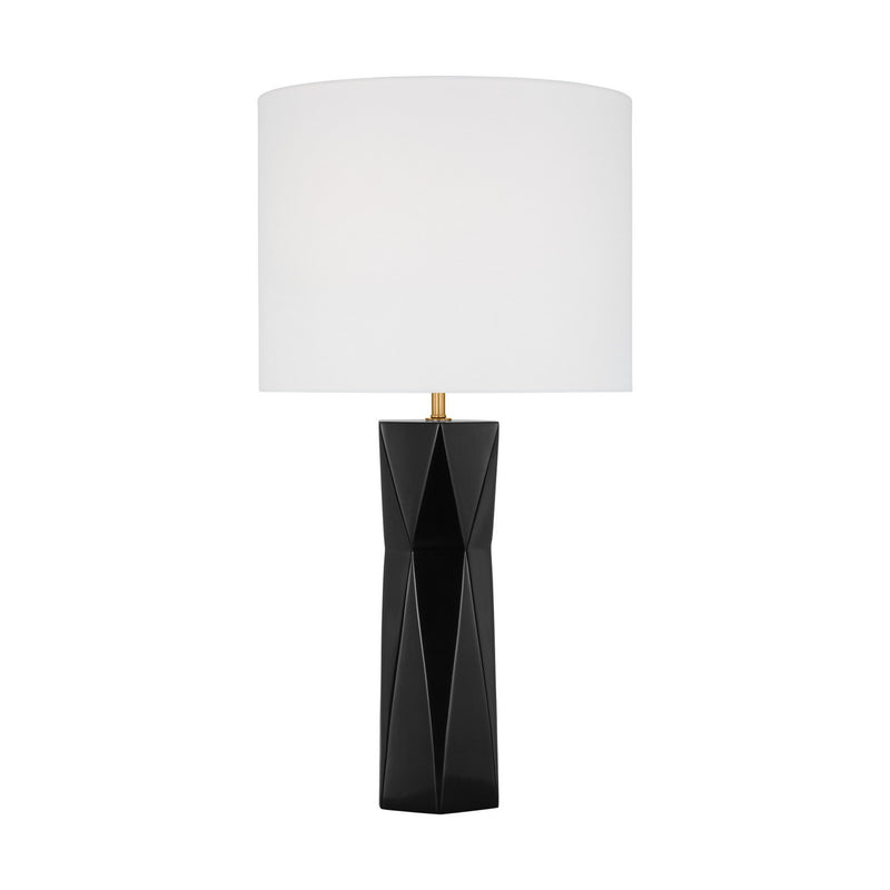 Visual Comfort Studio DJT1061GBK1 One Light Table Lamp, Gloss Black