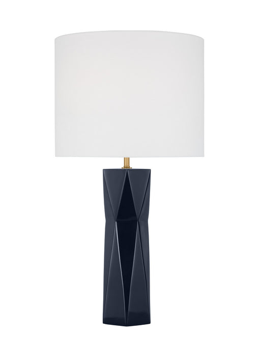 Visual Comfort Studio DJT1061GNV1 One Light Table Lamp, Gloss Navy