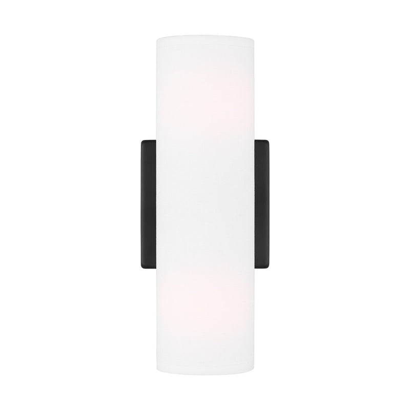 Visual Comfort Studio DJW1022MBK Two Light Wall Sconce, Midnight Black