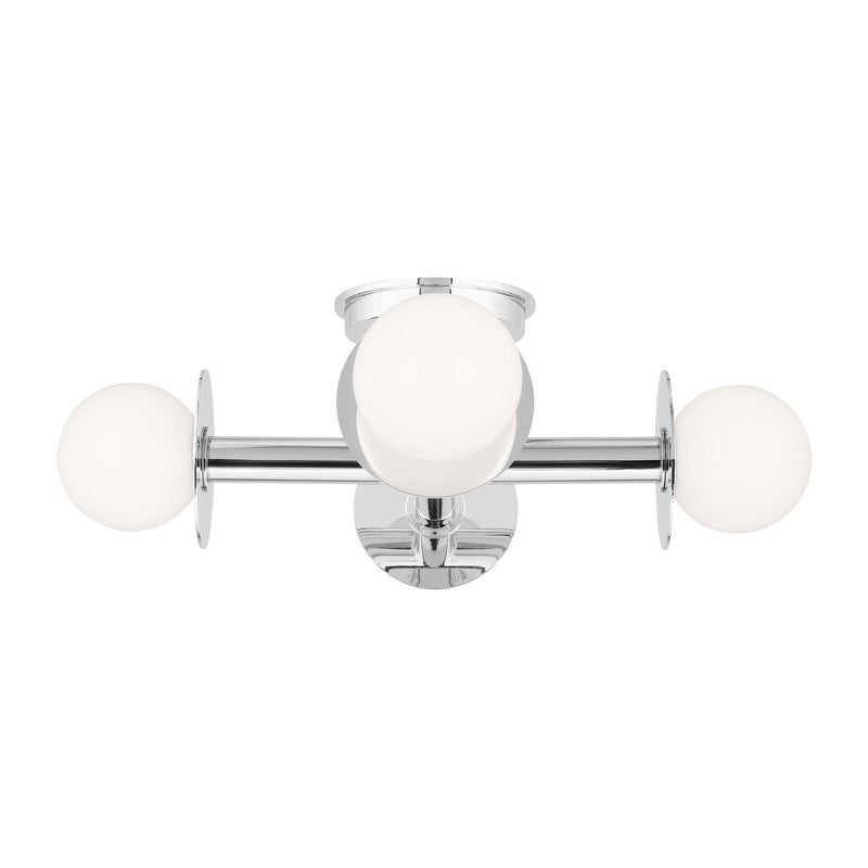 Visual Comfort Studio KF1034PN Four Light Semi-Flush Mount, Polished Nickel