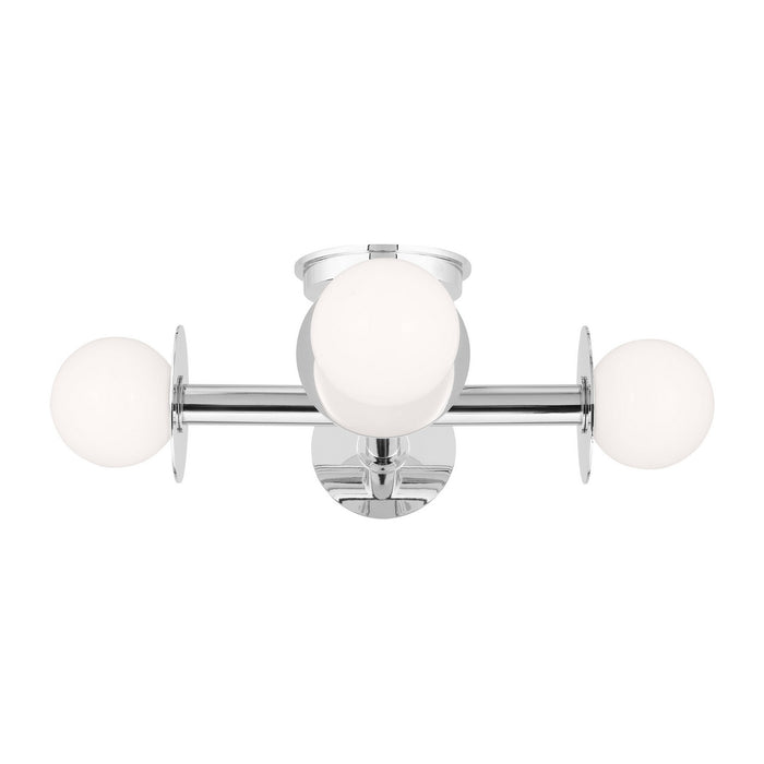 Visual Comfort Studio KF1034PN Four Light Semi-Flush Mount, Polished Nickel