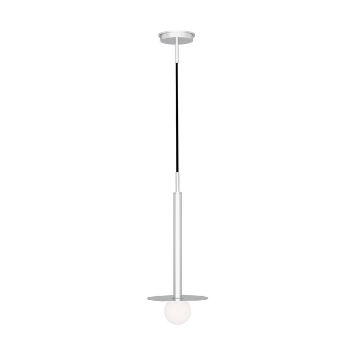 Visual Comfort Studio KP1001PN One Light Pendant, Polished Nickel