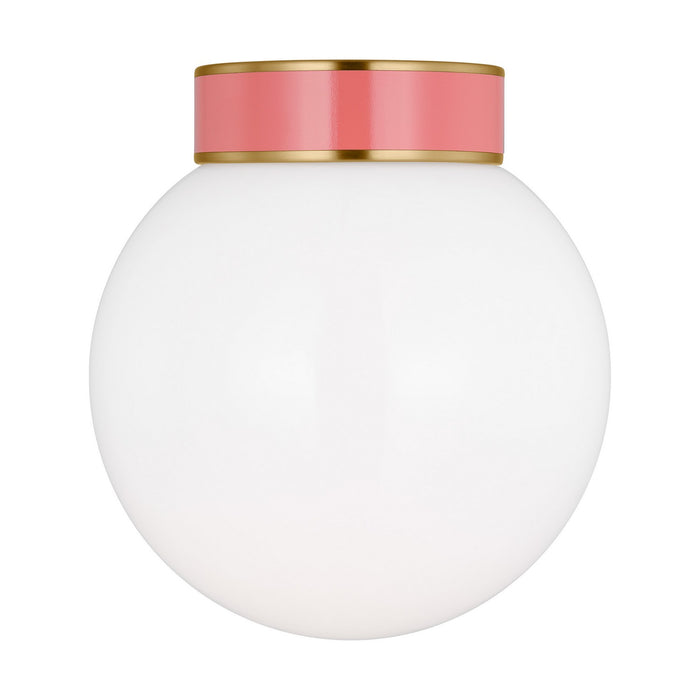 Visual Comfort Studio KSF1051BBSCRL One Light Flush Mount, Burnished Brass