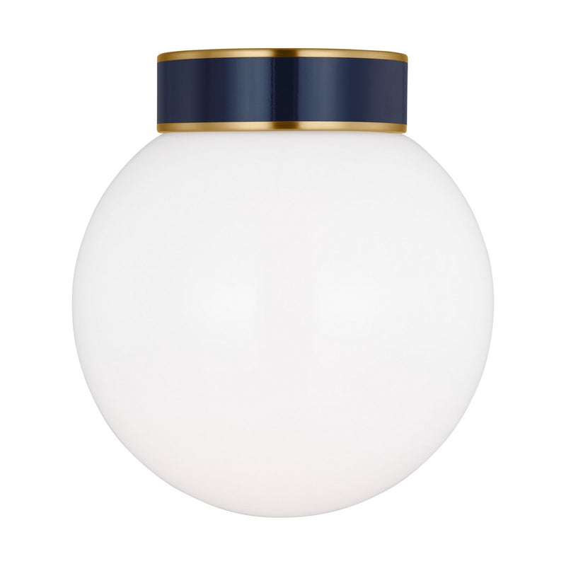 Visual Comfort Studio KSF1051BBSNVY One Light Flush Mount, Burnished Brass