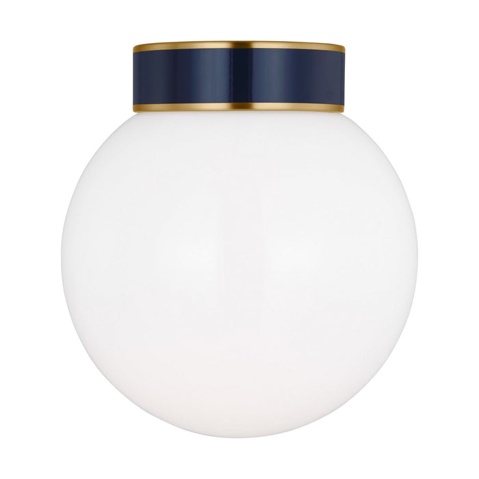 Visual Comfort Studio KSF1051BBSNVY One Light Flush Mount, Burnished Brass