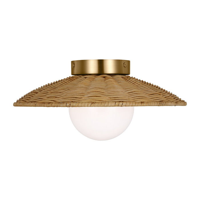 Visual Comfort Studio KSF1091BBS One Light Flush Mount, Burnished Brass