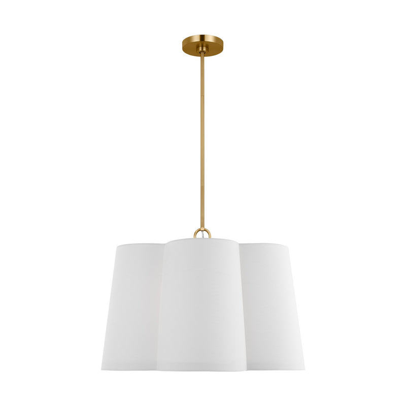 Visual Comfort Studio KSP1094BBS Four Light Pendant, Burnished Brass
