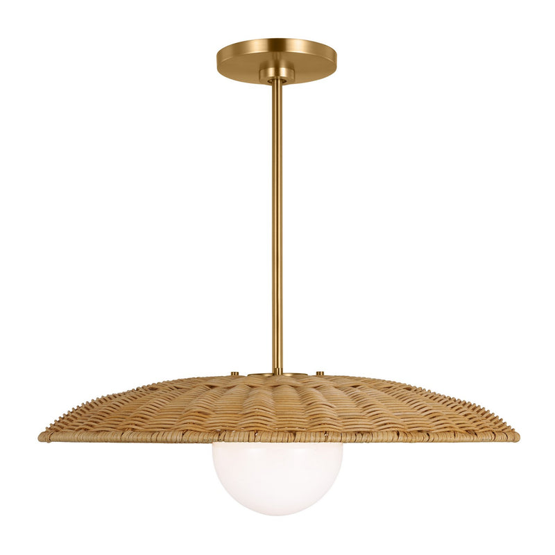 Visual Comfort Studio KSP1101BBS One Light Pendant, Burnished Brass