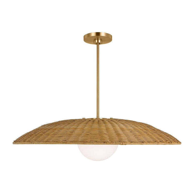 Visual Comfort Studio KSP1111BBS One Light Pendant, Burnished Brass