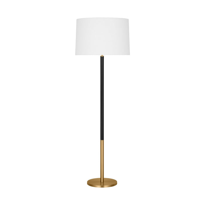 Visual Comfort Studio KST1051BBSGBK1 One Light Floor Lamp, Burnished Brass