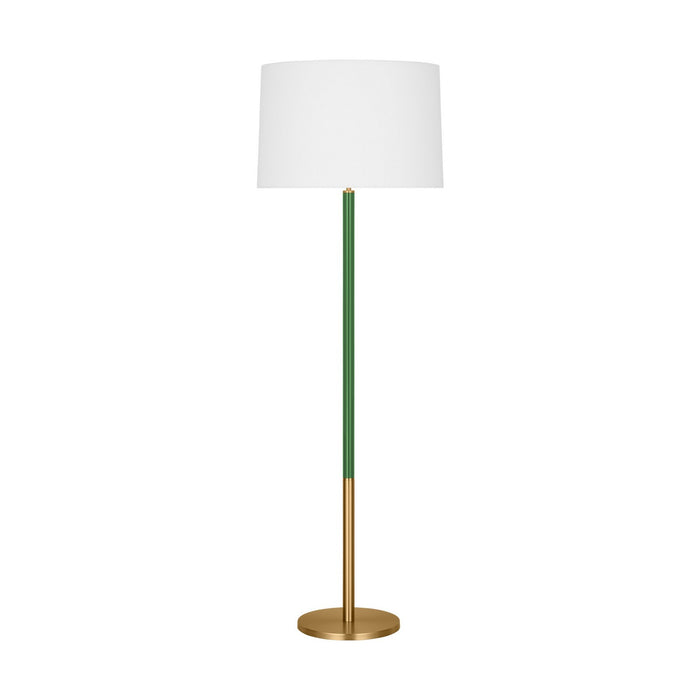 Visual Comfort Studio KST1051BBSGRN1 One Light Floor Lamp, Burnished Brass