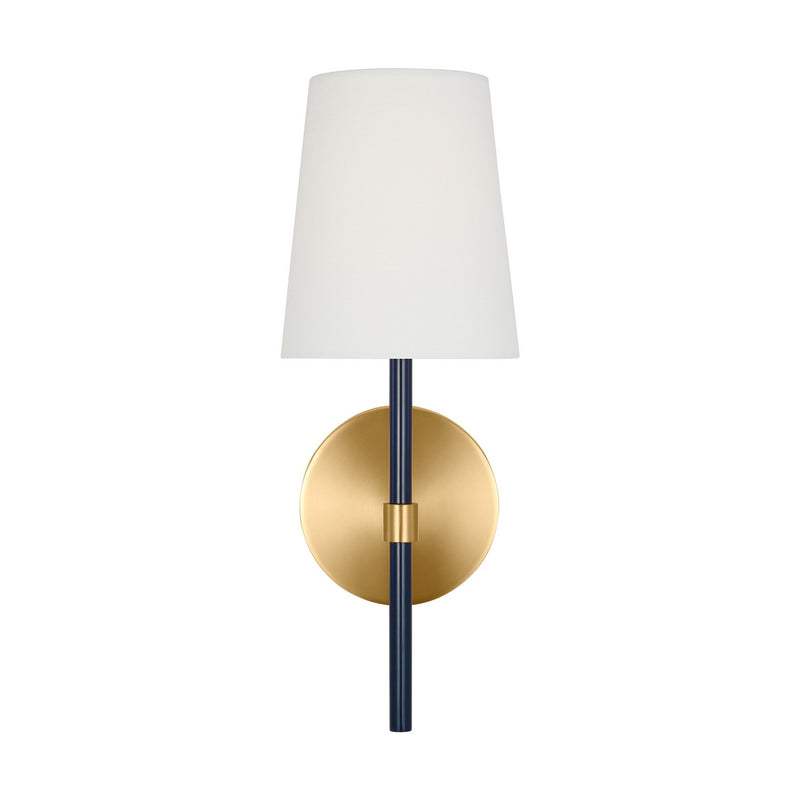 Visual Comfort Studio KSW1081BBSNVY One Light Wall Sconce, Burnished Brass