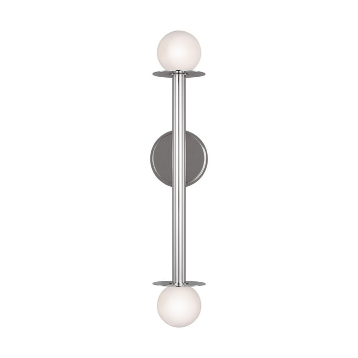 Visual Comfort Studio KWL1012PN Two Light Wall Sconce, Polished Nickel