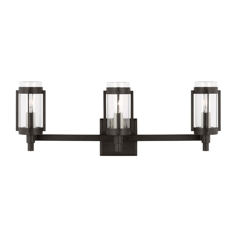 Visual Comfort Studio LV1023AI Three Light Bath Vanity, Aged Iron