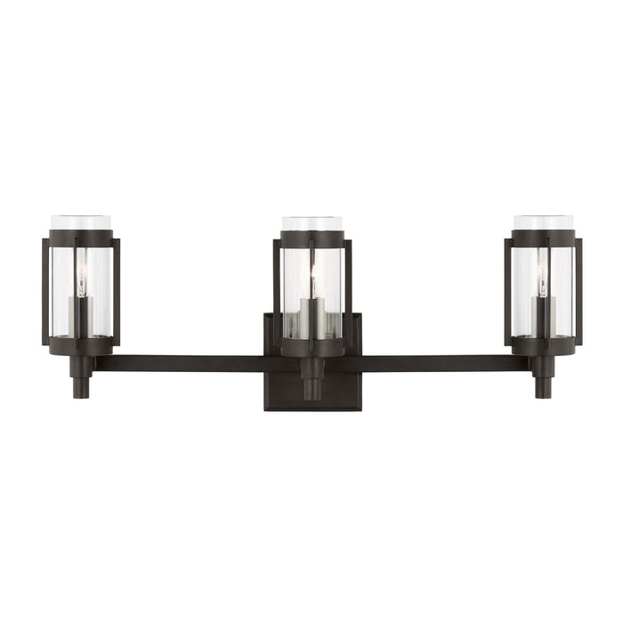 Visual Comfort Studio LV1023AI Three Light Bath Vanity, Aged Iron