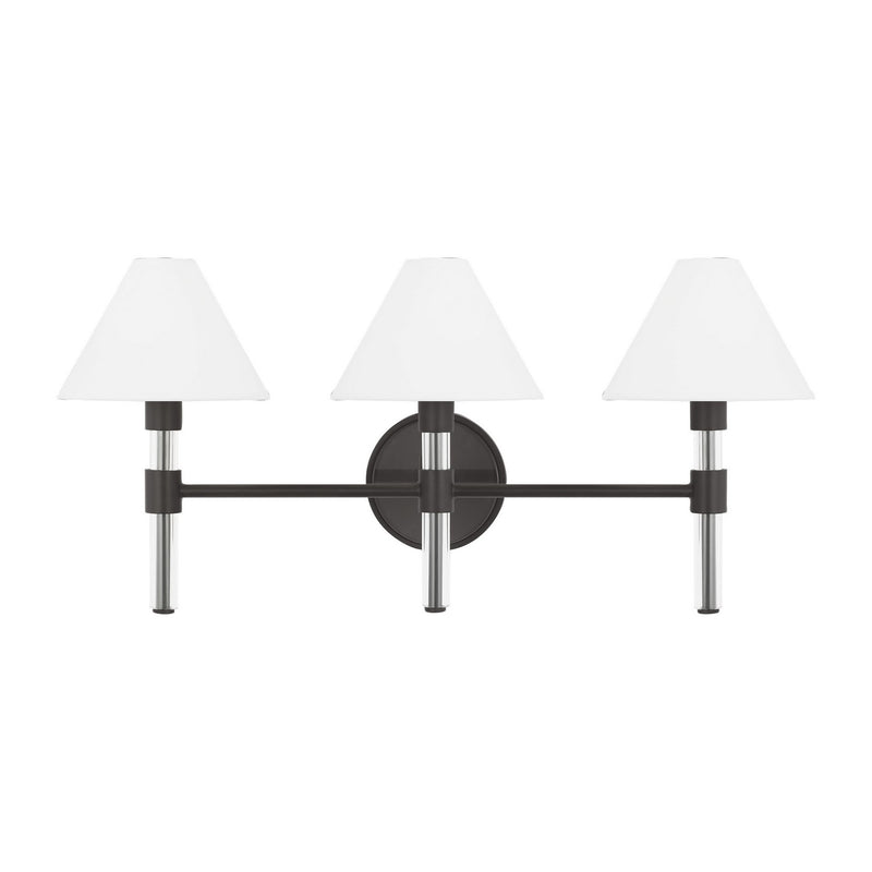 Visual Comfort Studio LV1043AI Three Light Bath Vanity, Aged Iron