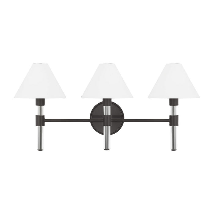 Visual Comfort Studio LV1043AI Three Light Bath Vanity, Aged Iron