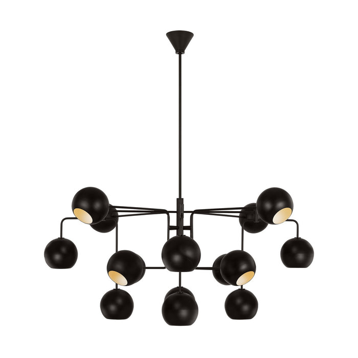 Visual Comfort Studio LXC10016AI 16 Light Chandelier, Aged Iron